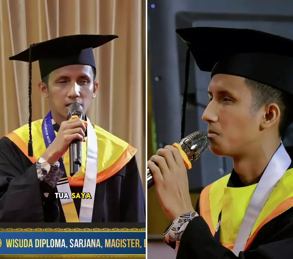wisudawan tunanetra raih gelar S2 © 2024 TikTok wisudawan tunanetra raih gelar S2 © 2024 TikTok