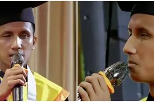 Kisah Alfian tunanetra anak tukang tambal ban raih gelar S2 Unair, kampus tawari wisudawan jadi PNS