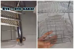 Karat membandel di rak piring sulit dibersihkan, ini trik membasminya cuma dengan 2 bahan sederhana