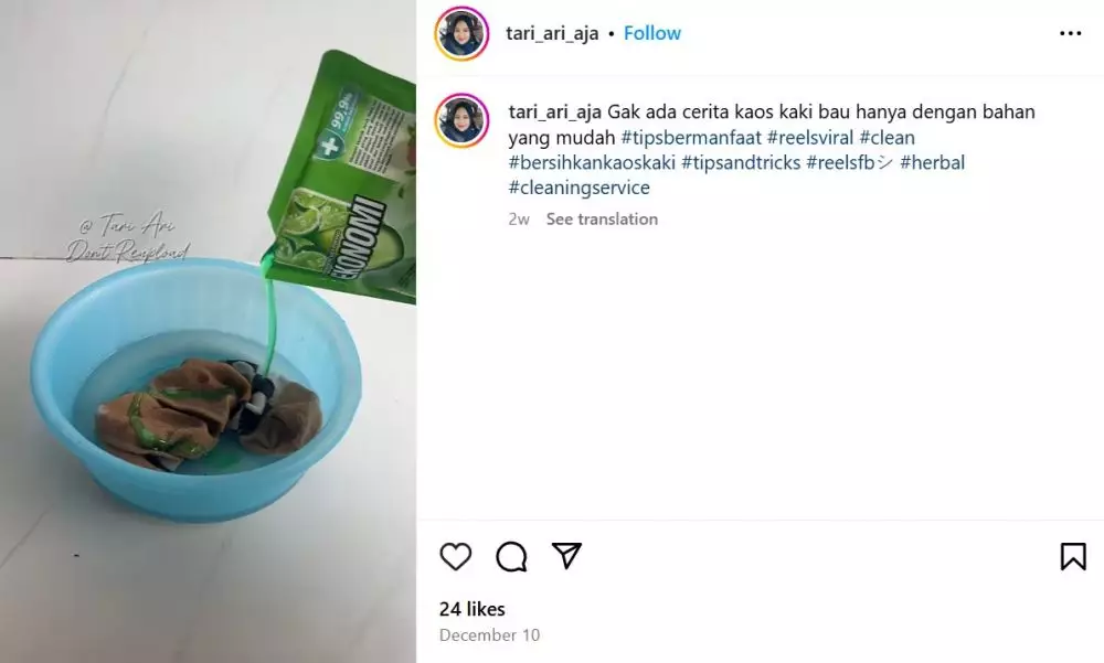 cara cuci kaus kaki dekil dan bau © Instagram cara cuci kaus kaki dekil dan bau © Instagram