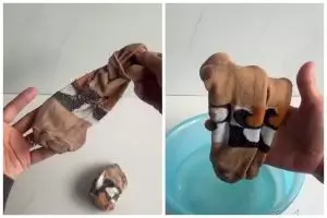 Bukan disikat, ini cara cuci kaus kaki dekil dan bau agar tak melar cuma pakai tambahan 1 bahan dapur