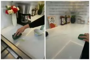 Cara jitu mengatasi cipratan minyak di meja kompor ini ampuh bikin kesat cuma pakai 2 bahan dapur