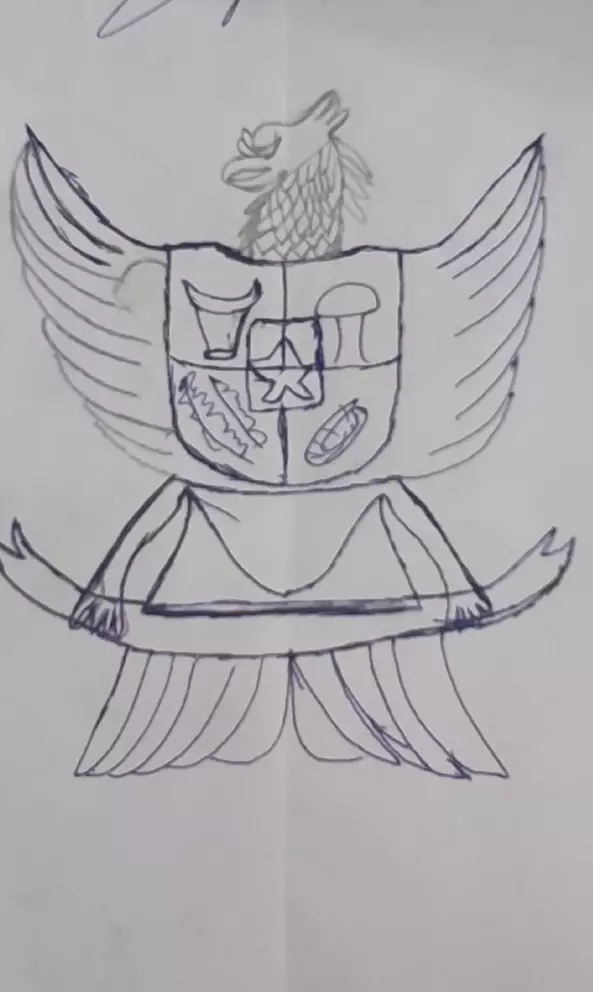 potret hasil gambar burung garuda anak kelas 6 SD © berbagai sumber