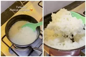 Tak perlu kukusan, ini trik cepat menanak nasi di kompor cuma 10 menit tanpa lengket dan lebih pulen