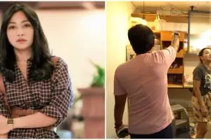 Dapurnya penuh perkakas dan nggak pakai kitchen set, intip 11 penampakan rumah Hesti Purwadinata