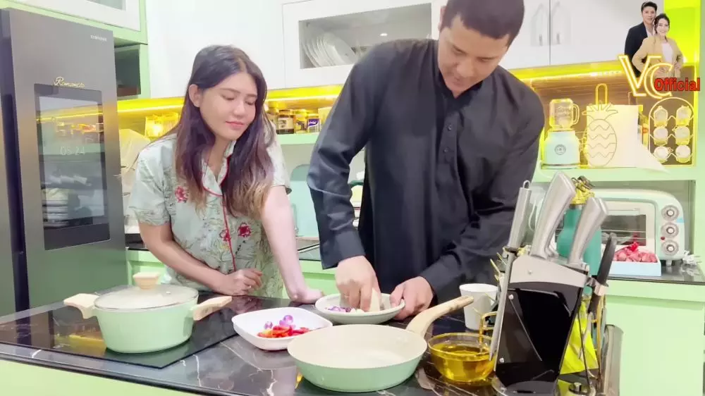 dapur estetik Via Vallen serba hijau © 2024 brilio.net