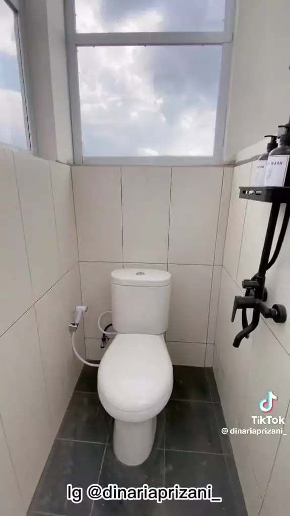 Kolam ikan disulap jadi toilet estetik © TikTok Kolam ikan disulap jadi toilet estetik © TikTok