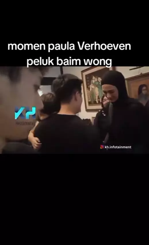 momen Paula Verhoeven peluk Baim Wong © TikTok momen Paula Verhoeven peluk Baim Wong © TikTok