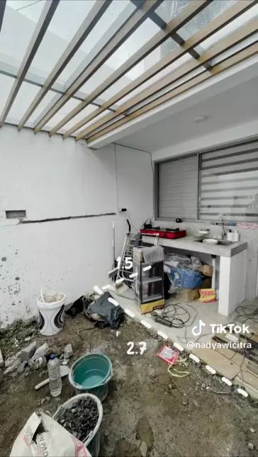 renovasi dapur terbuka © TikTok