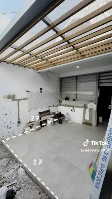 renovasi dapur terbuka © TikTok