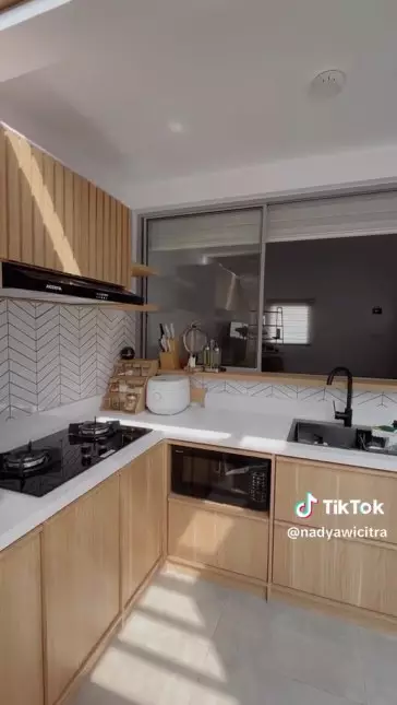renovasi dapur terbuka © TikTok