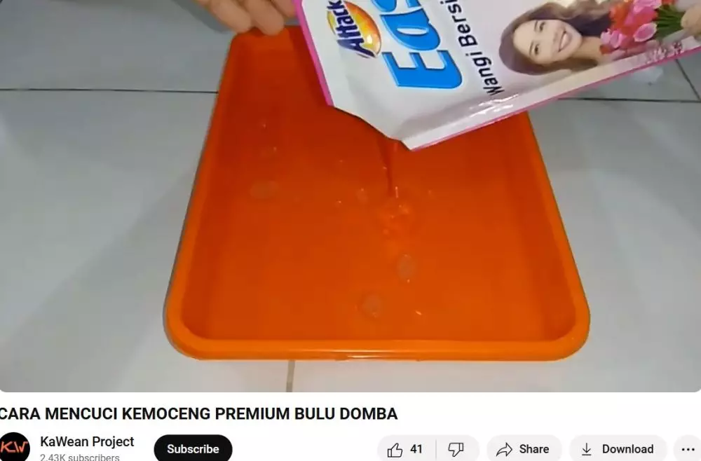 trik mencuci kemoceng © Instagram