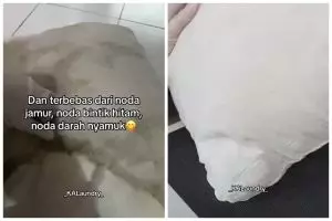 Bantal berjamur dan penuh bintik hitam? Begini cara mencucinya agar putih lagi pakai 2 bahan