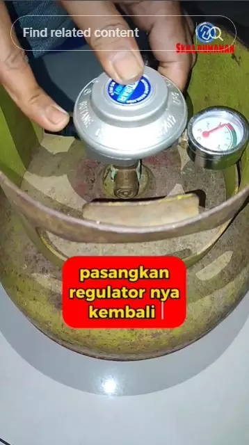 Trik atasi gas elpiji bocor pakai tambahan seal © TikTok Trik atasi gas elpiji bocor pakai tambahan seal © TikTok