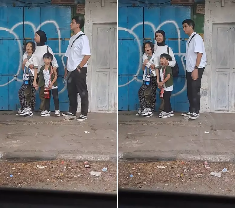 tantri kotak dan keluarga ngemper di pinggir jalan © 2025 TikTok