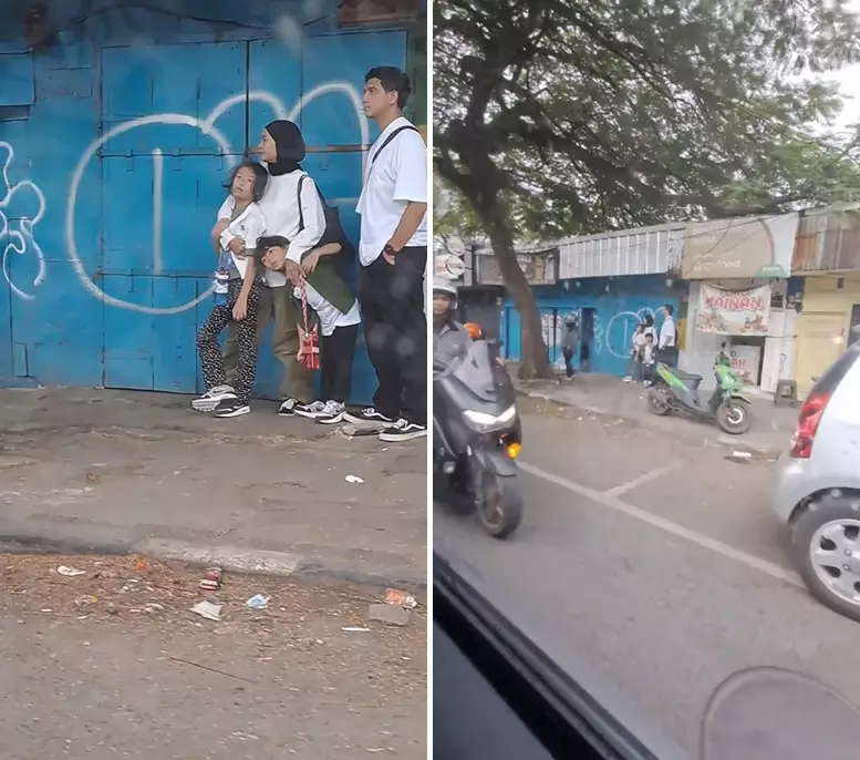 tantri kotak dan keluarga ngemper di pinggir jalan © 2025 TikTok