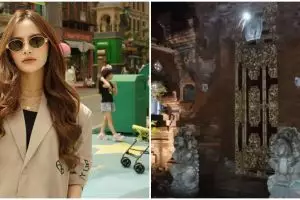 Rumahnya sebelum nikah megah bak kerajaan Bali, 7 potret interior dapur Mahalini full perabot kayu