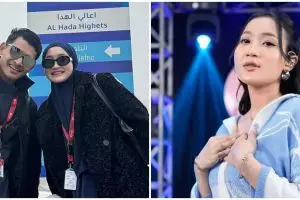 Penampilannya berhijab sukses bikin pangling, begini 8 momen Yeni Inka umrah bareng suami