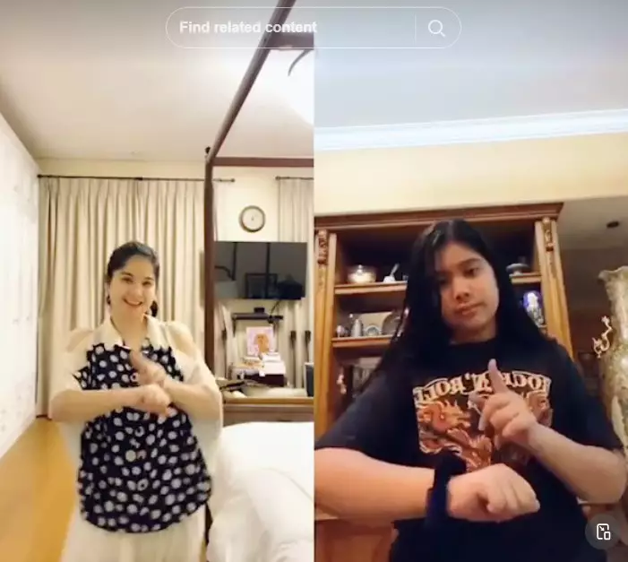 Annisa Pohan kompak TikTokan bareng Almira © TikTok Annisa Pohan kompak TikTokan bareng Almira © TikTok