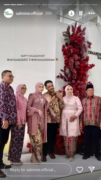 Salma Salsabil dilamar Dimansyah Laitupa © Instagram