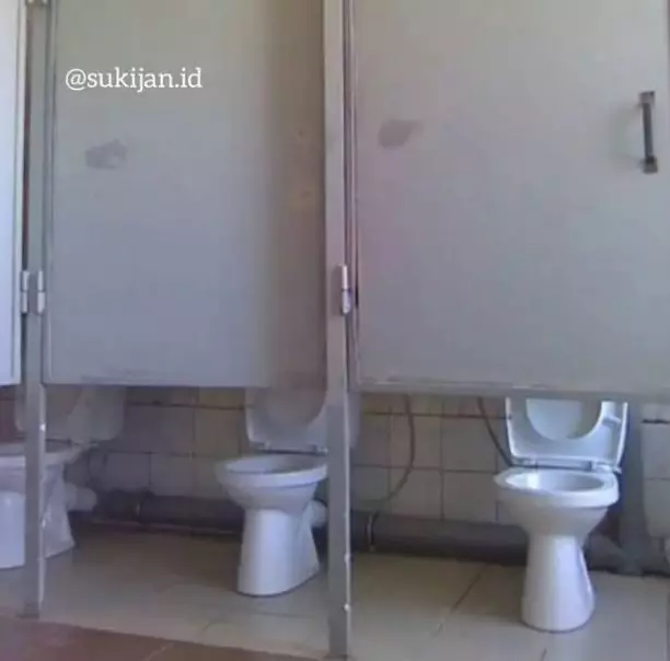 Potret kocak desain pintu toilet Berbagai sumber