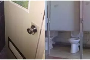 Dari salah pasang sampai tak bisa ditutup rapat, 11 potret desain pintu toilet ini bikin geleng kepala