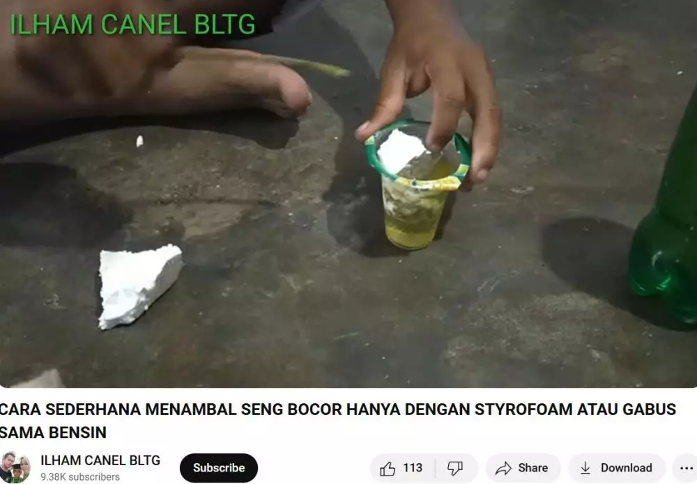cara sederhana menambal seng bocor © YouTube