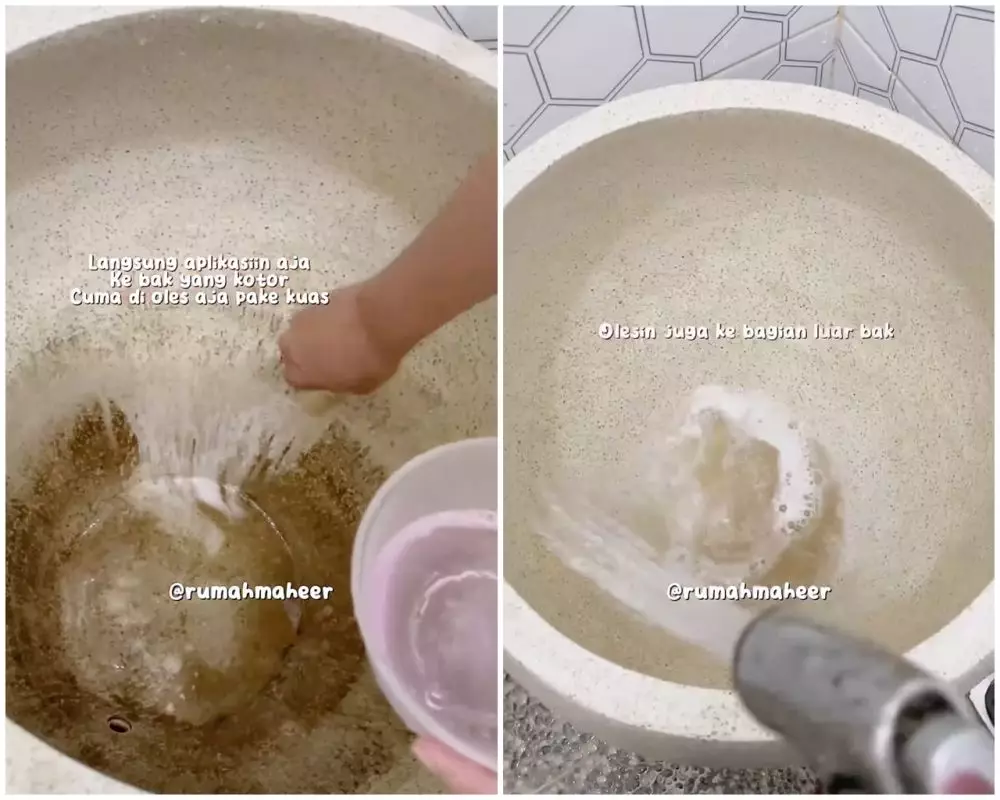 trik bersihkan bak mandi ini bikin kerak autoluntur © Instagram