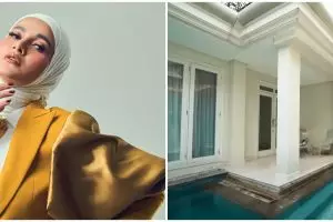 Rumahnya ditaksir Rp 50 miliar, 9 potret dapur baru Olla Ramlan ini lampu mewahnya curi perhatian