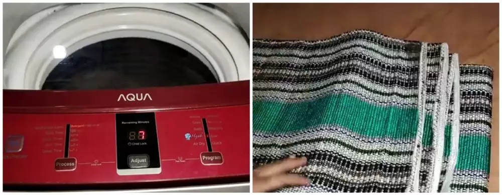 trik cuci tikar super dekil dan bau pesing © YouTube