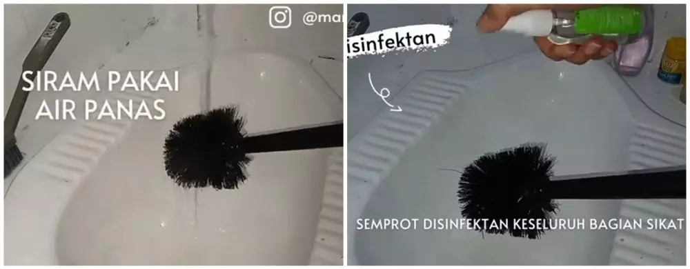 trik mencuci sikat toilet agar steril © YouTube trik mencuci sikat toilet agar steril © YouTube