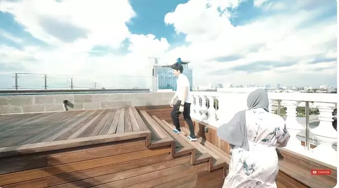 kolam renang zaskia sungkar © YouTube