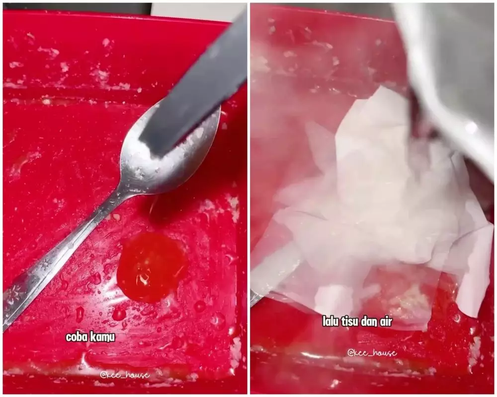 cara hilangkan noda lemak bekas daging © Instagram cara hilangkan noda lemak bekas daging © Instagram