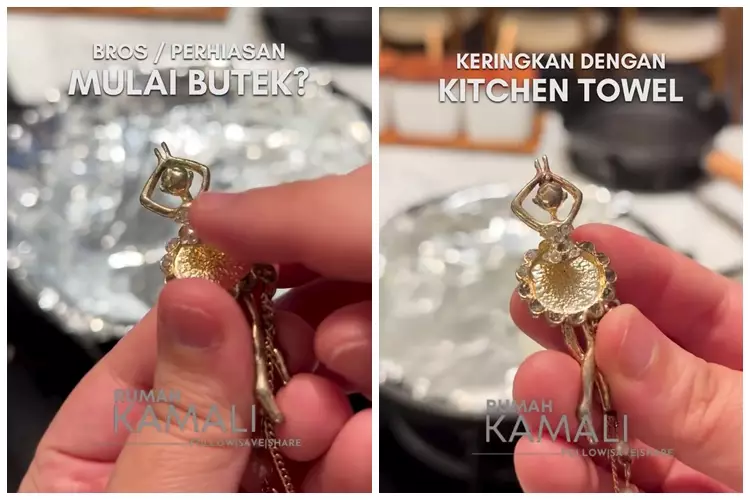 Perhiasan emas sudah mulai kusam © Instagram