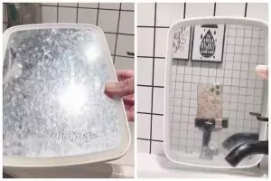 Cuma pakai 2 bahan dapur, ini cara bersihkan cermin kamar mandi berkerak dan buram agar bening lagi