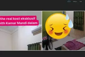 Kamar kos eksklusif ini desainnya di luar dugaan, kamar mandi dalam tapi posisi jamban bikin heran