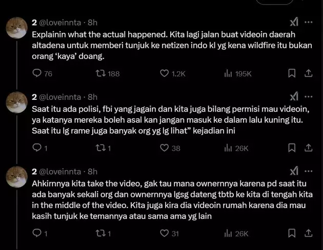 Video Uya Kuya ditegur di area kebakaran Los Angeles © 2025 brilio.net