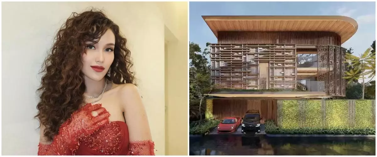 9 Potret desain rumah baru semi outdoor Ayu Ting Ting di kompleks elit, dapurnya nyambung kolam renang