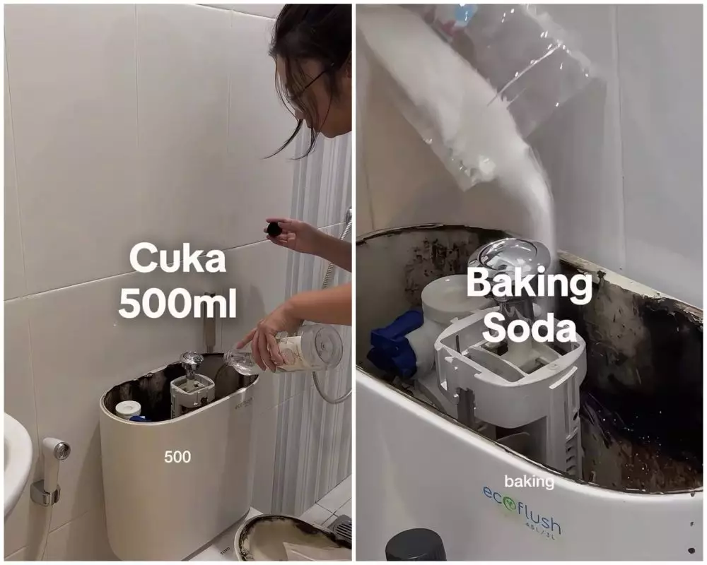 trik membersihkan tangki kloset © Instagram