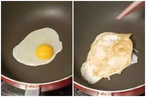 Tak perlu minyak, cara goreng telur ceplok ini mudah dan antilengket pakai 1 jenis buah