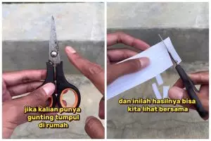 Bukan digosok batu asahan, begini cara jitu menajamkan gunting tumpul pakai 1 alat sederhana