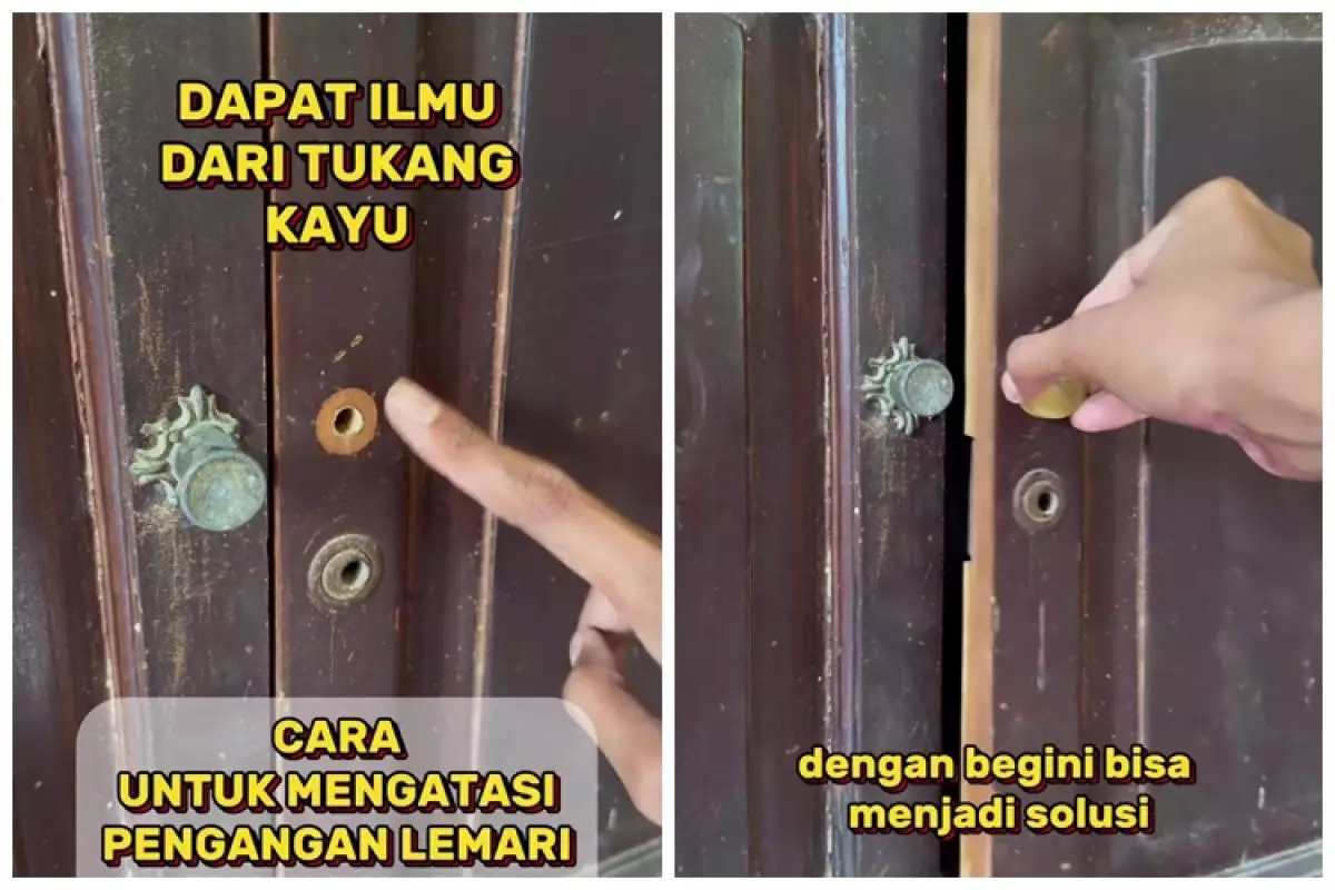 Cara cepat mengatasi gagang pintu lemari yang rusak patah, cukup pakai 1 sampah dapur