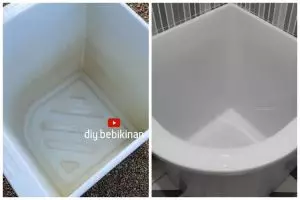 Cara membersihkan kerak di bak mandi agar kinclong dalam 5 menit tanpa disikat, pakai 1 bahan dapur