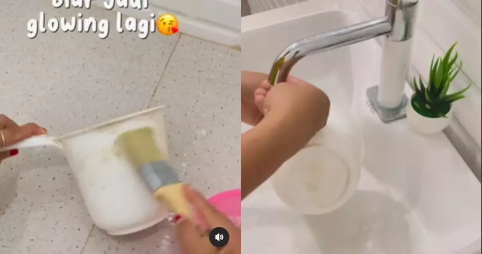 Cara bersihkan kerak di gayung dan bak mandi © Instagram
