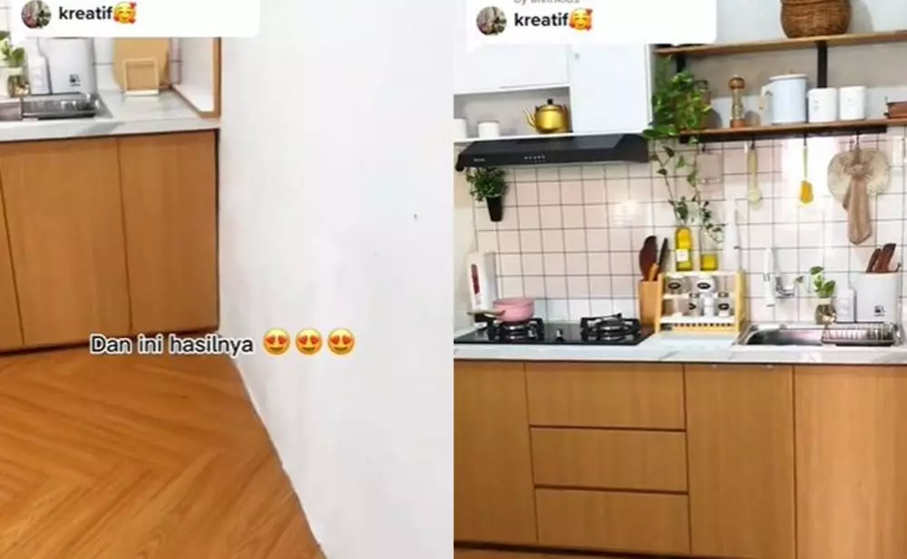 Makeover dapur berantakan ukuran 3x3 meter jadi estetik © 2023 brilio.net Makeover dapur berantakan ukuran 3x3 meter jadi estetik © 2023 brilio.net