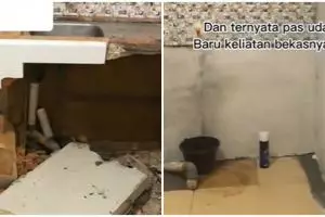 Dapur ukuran 3x3 meter ini berantakan, dimakeover jadi lebih rapi dan estetik, intip potretnya