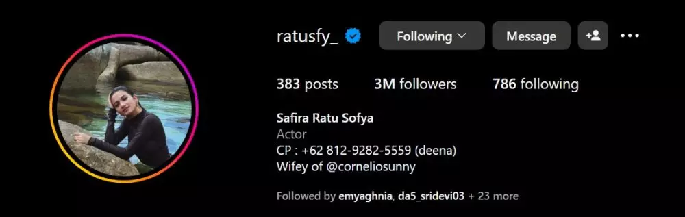 ratu sofya diduga menikah dengan cornelio sunny © 2025 Instagram