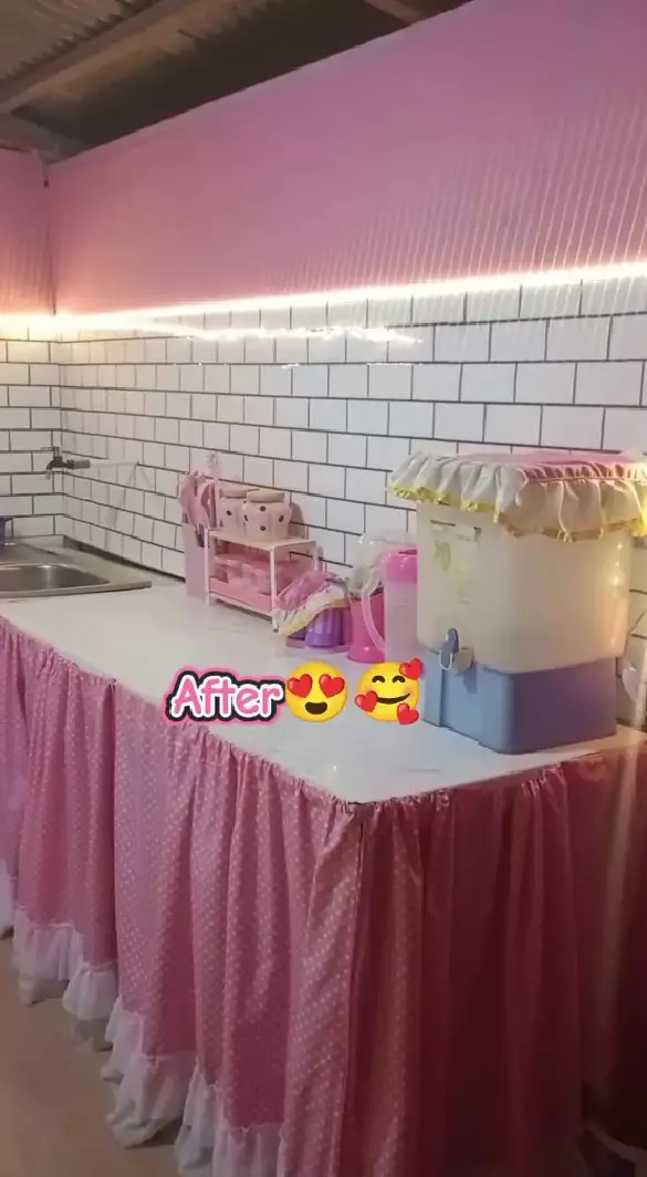 dapur buluk jadi estetik serba pink © TikTok dapur buluk jadi estetik serba pink © TikTok