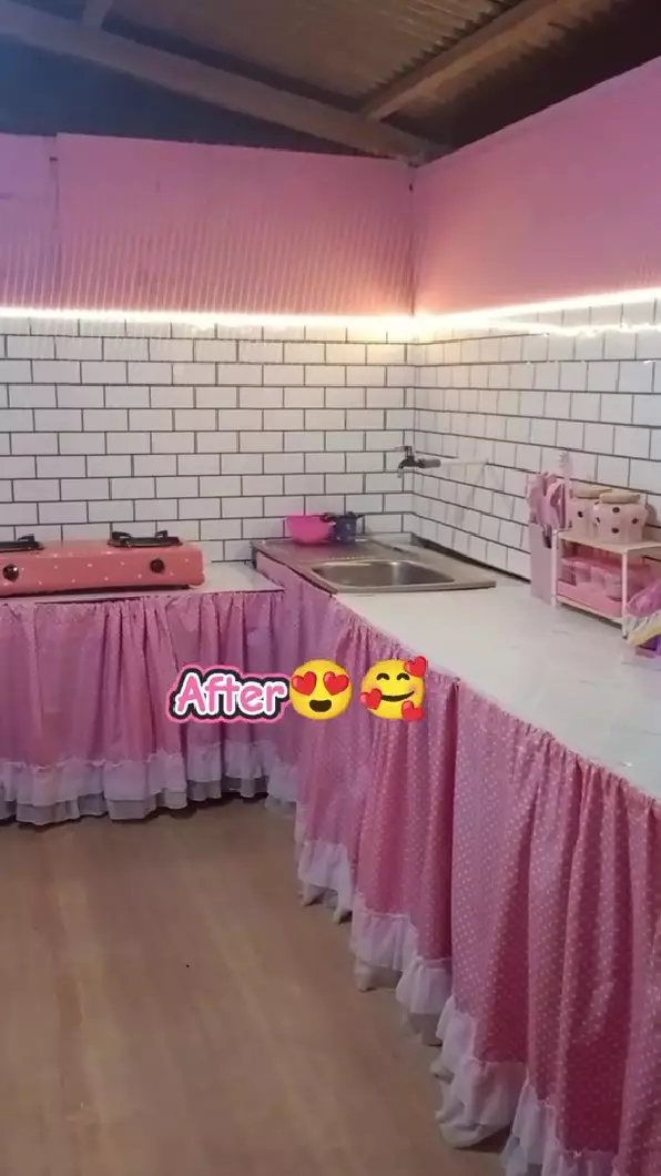 dapur buluk jadi estetik serba pink © TikTok dapur buluk jadi estetik serba pink © TikTok