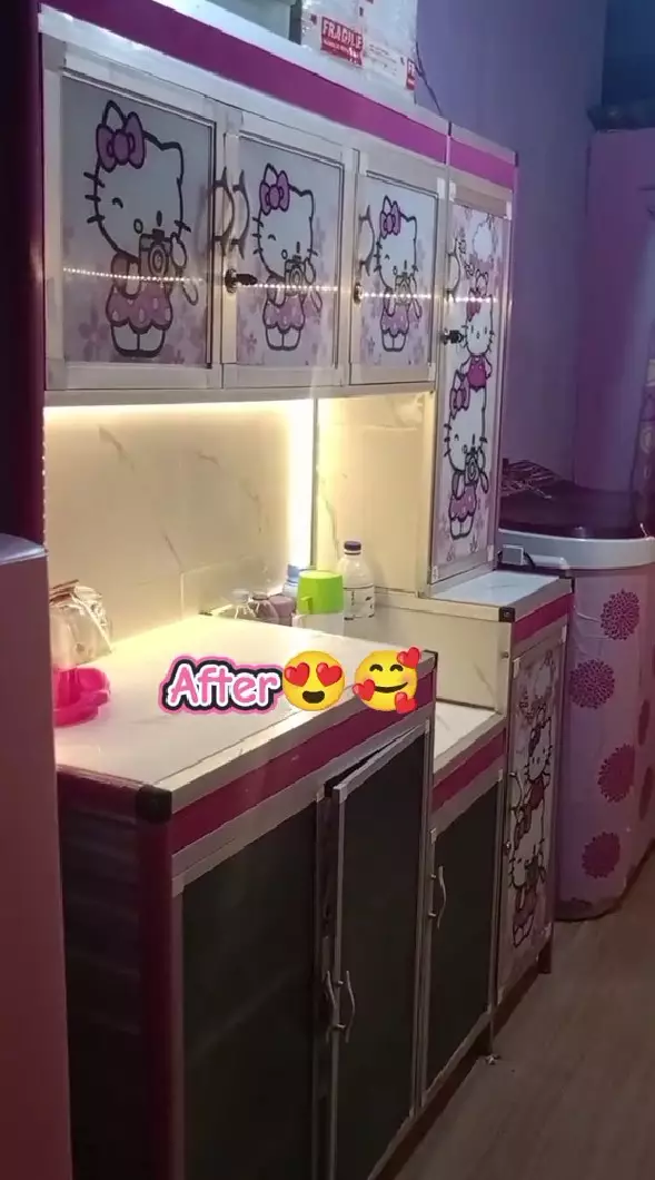 dapur buluk jadi estetik serba pink © TikTok dapur buluk jadi estetik serba pink © TikTok